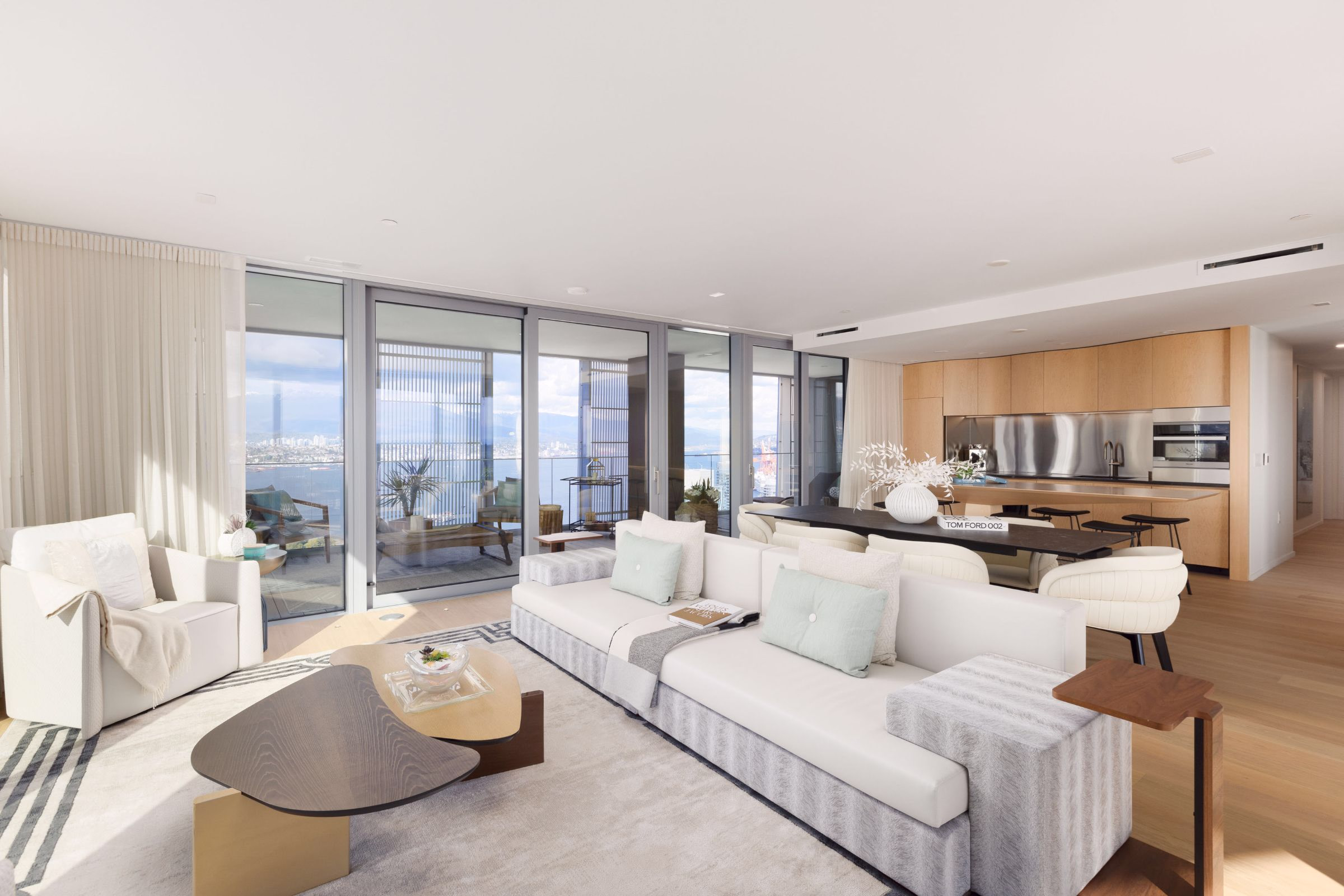 Styled Vancouver bedroom with warm textures and refined staging